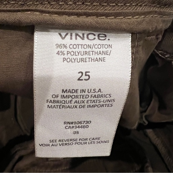 Vince Women's Pants Olive DK Willow Wash Skinny Stretch Jeans Size 25 - Picture 9 of 12